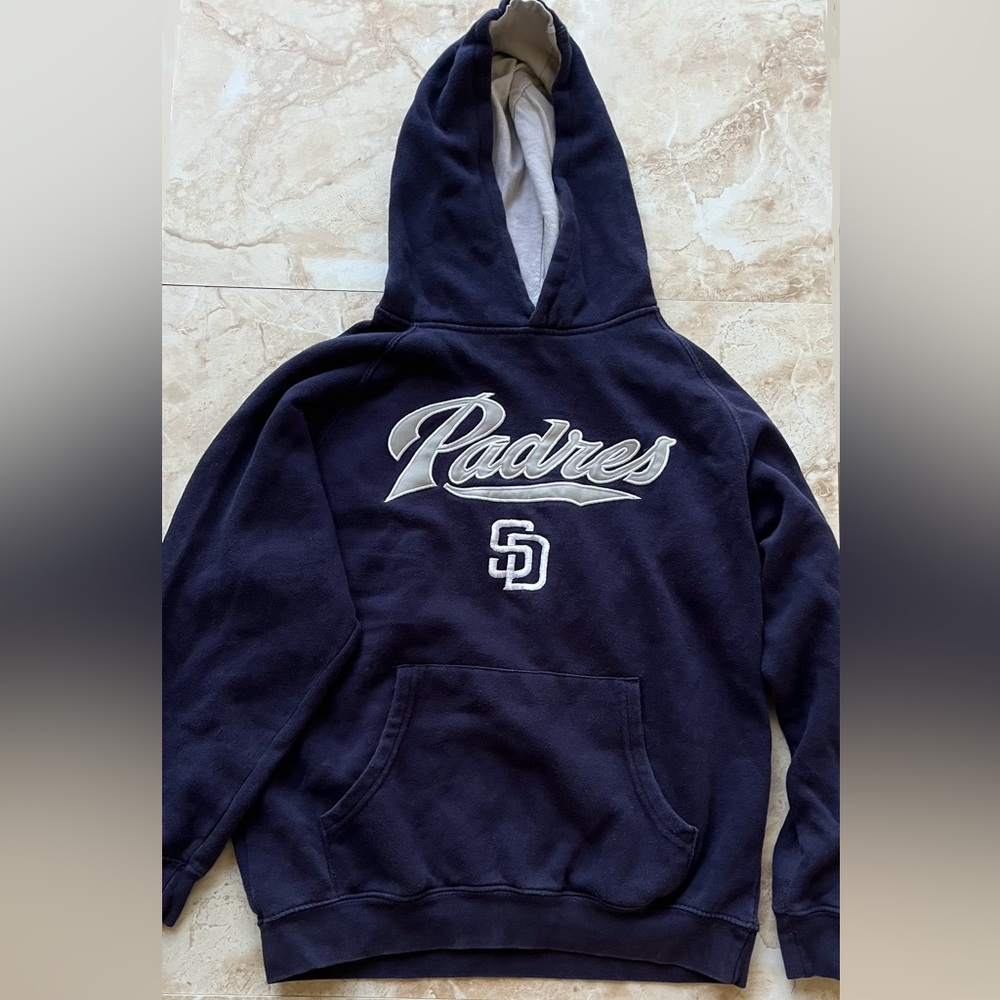 Navy blue Adidas,  Padres hoodie